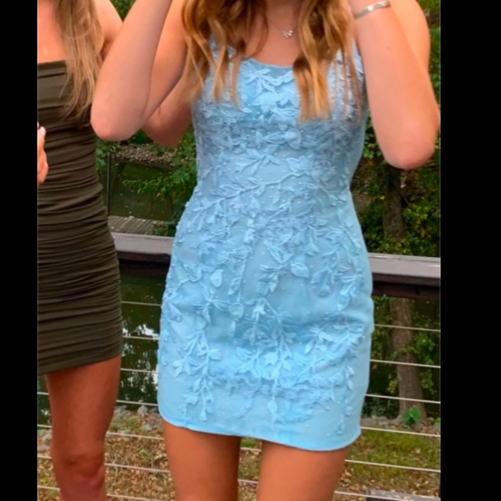 blue homecoming dress